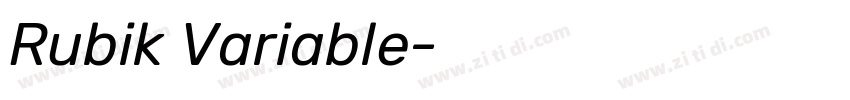 Rubik Variable字体转换